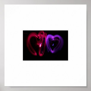Poster Toile de coeur laser