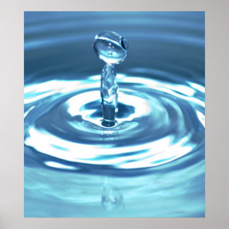 Poster toile de gouttelettes d'eau