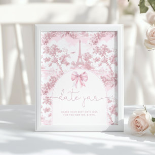 Poster Toile de Jouy française idées de soirée en rose ma