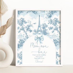 Poster Toile de Jouy French Bow Momosa bar