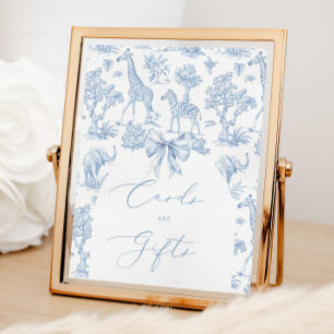 Poster Toile de Jouy Safari Français Cartes et cadeaux