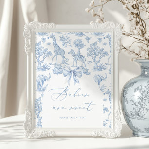 Poster Toile de Jouy Safari Les bébés français sont doux