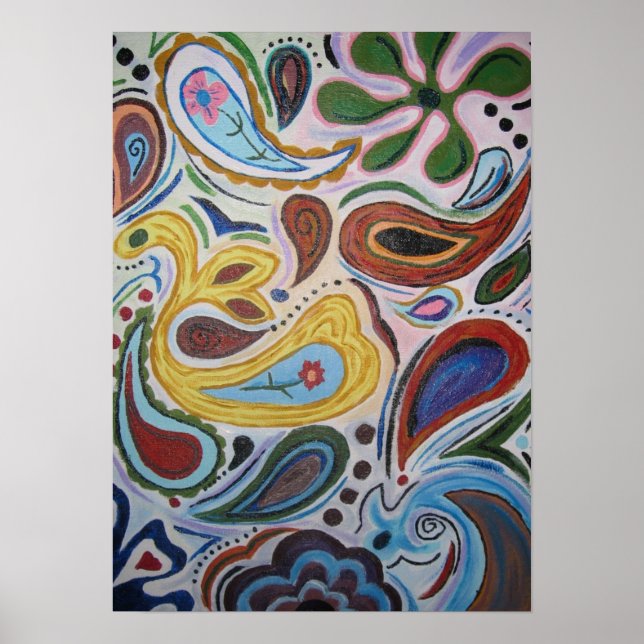 Poster Toile de Paisley (Devant)