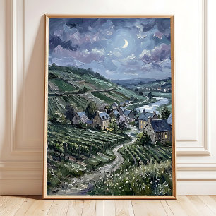 Poster Toile de paysage printanier de Normandie