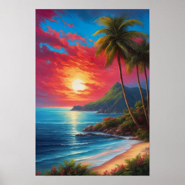 Poster Toile de Splendor Tropical (Devant)