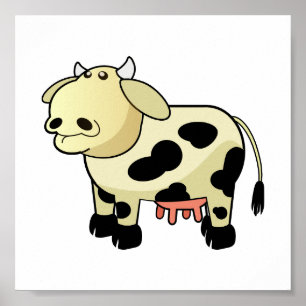 Poster Toile de vache laitière pour dessin