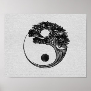 Poster Toile de Yin Yang