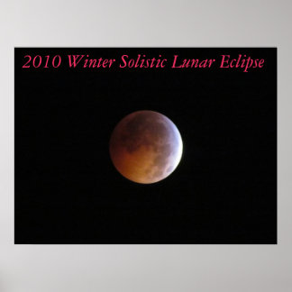 Poster Toile d'éclipse lunaire solaire d'hiver 2010 Impri