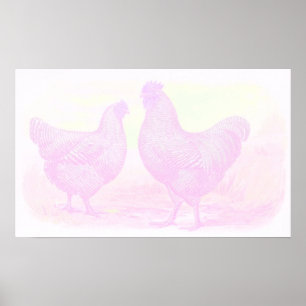 Poster Toile en mousse rose