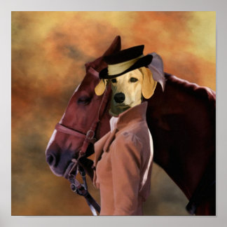 Poster Toile Lady Chasseur Sloughi Imprimer