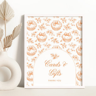 Poster Toile Petite cuite Baby shower Cartes et cadeaux