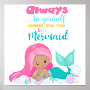 Poster Toile Premium Mermaid (Gloss)