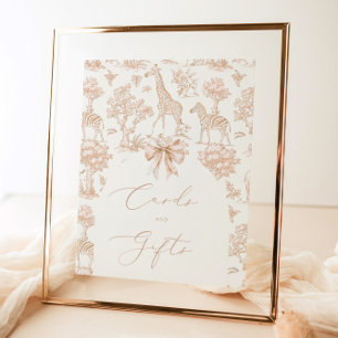 Poster Toile Safari animaux Boho Cartes et cadeaux