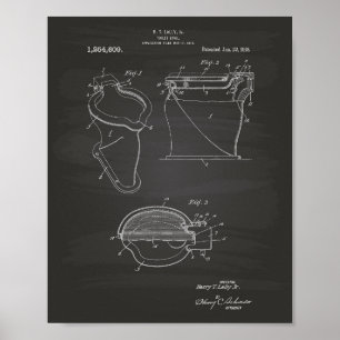 Poster Toilet Bowl 1918 Patent Art Chalkboard