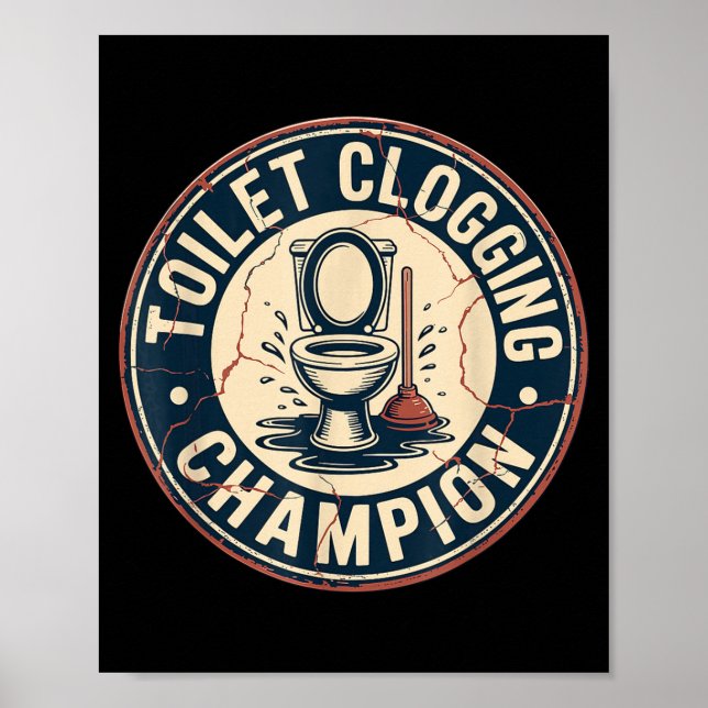 Poster Toilet Clogging Chamon  (Devant)