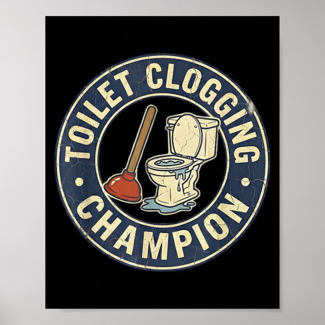 Poster Toilet Clogging Chamon  (Devant)