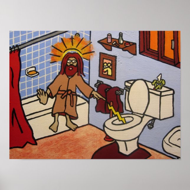 Poster Toilette Jésus (Devant)