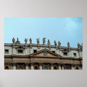Poster Toit de la basilique Saint-Pierre à Rome, Italie I