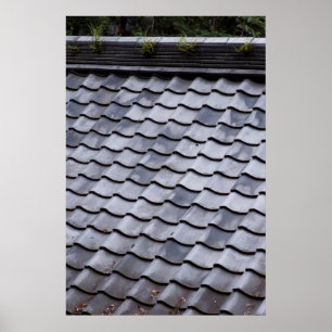 Poster Toit gris Carrelé