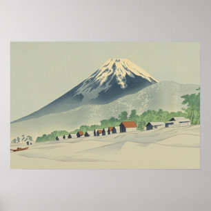 Poster Tokuriki Tomikichiro 36 vues d'art Japon de Fuji