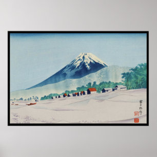 Poster Tokuriki Tomikichiro 36 vues d'art Japon de Fuji