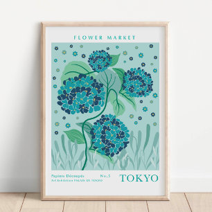 Poster Tokyo Flower Market Hydrangée