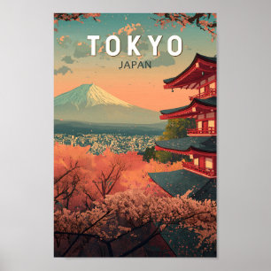 Poster Tokyo Japon Voyage Art Vintage
