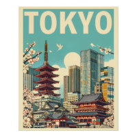 Tokyo Japon Voyage cadeaux de ligne d'horizon RETR