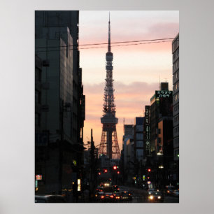 Poster Tokyo Tower Sunrise 東京タワー日の出