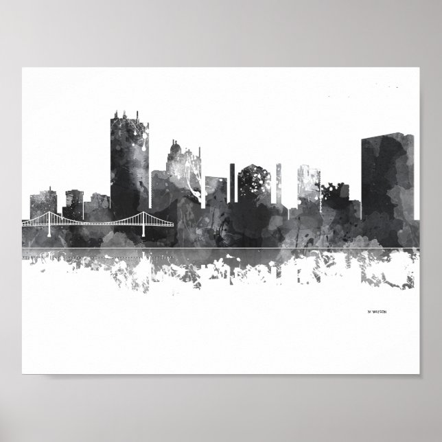 POSTER TOLEDO OHIO SKYLINE (Devant)