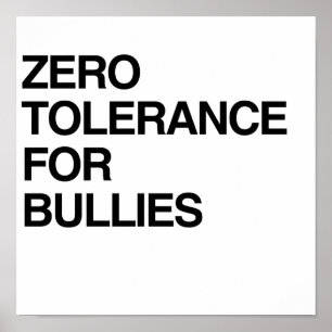 POSTER TOLÉRANCE ZÉRO POUR LES BULLES