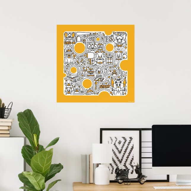 Poster Tom et Jerry Doodle Art (Bureau à domicile)