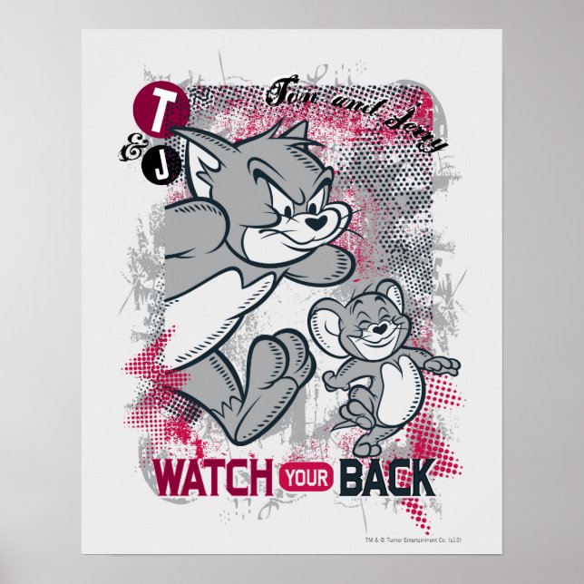 Poster Tom et Jerry Regardez votre dos (Devant)