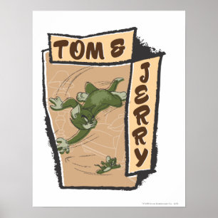 Poster Tom et Jerry sur un canapé tan