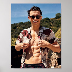 Poster Tom Holland avec des lunettes de soleil
