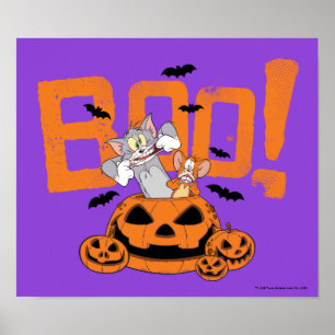 Poster Tom & Jerry   Happy Halloween Boo