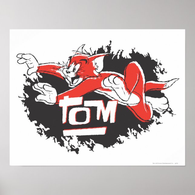 Poster Tom Logo noir et rouge (Devant)