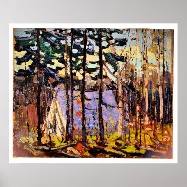 Poster Tom Thomson - Camp d'artistes, Canoe Lake (Devant)