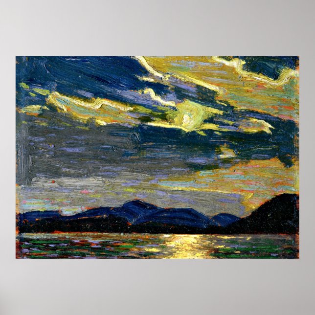 Poster Tom Thomson - Feu de lune d'été chaud (Devant)