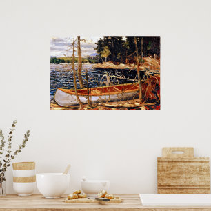 Poster Tom Thomson - La toile de Canoë,