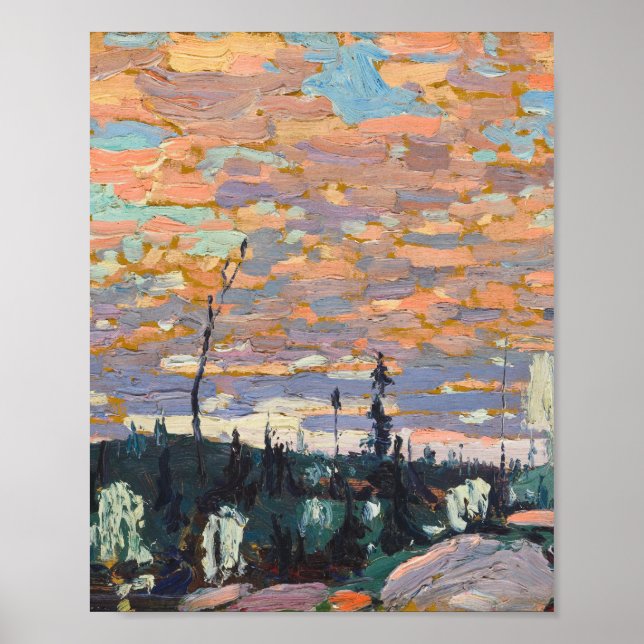 Poster Tom Thomson Peinture Cherries sauvages Terre de l' (Devant)