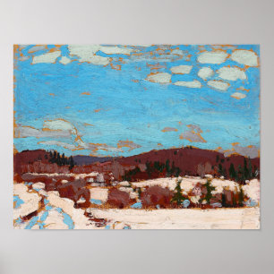 Poster Tom Thomson Peinture Paysage hivernal de l'Ontario