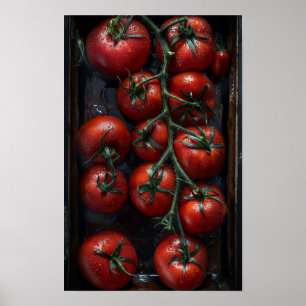 Poster Tomates vintages au Prince Noir dans un Met Rectan
