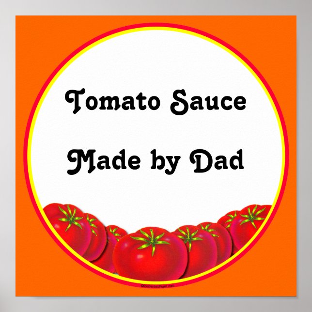 Poster Tomato Sauce Custom Étiquette Art Print (Devant)