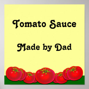 Poster Tomato Sauce Custom Label Art Print