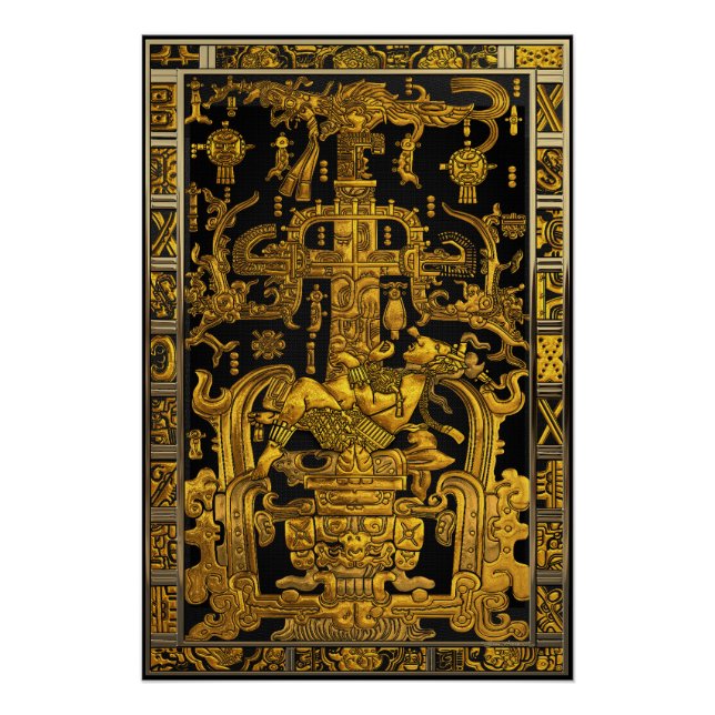 Poster Tombeau de Pakal - Astronaut Palenque d'or (Devant)