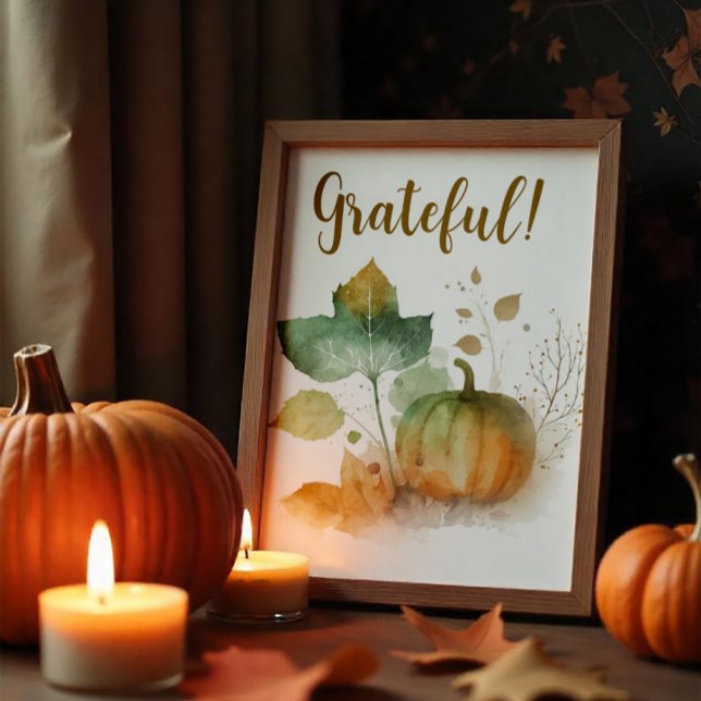 Poster Tomber dans l'amour Citrouille rustique (Créateur téléchargé)