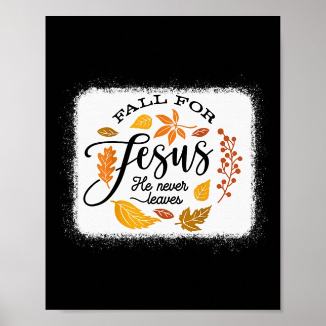 Poster Tomber Pour Jésus Il N'A Jamais Feuille (Devant)