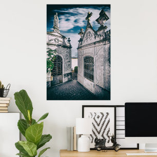 Poster Tombes dans un cimetière catholique à Crato, Porta
