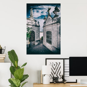 Poster Tombes dans un cimetière catholique à Crato, Porta